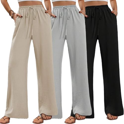 Image of Wide Leg Long Pants Palazzo  Trousers