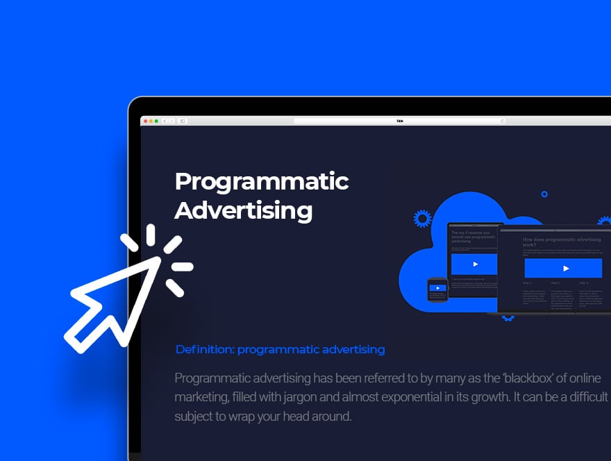 Programmatic Advertising desktop blue